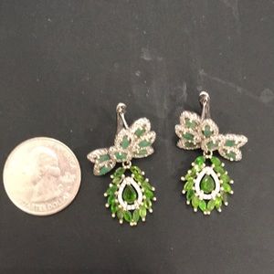 Real Emerald & Chrome Diopside Earrings